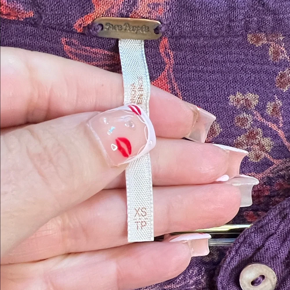 Free People Purple and Red Blouse‎